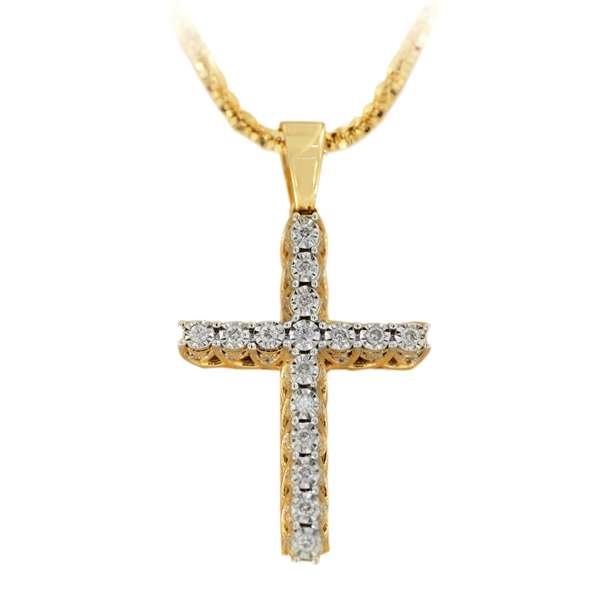 1JDP11211728 - Custom Diamond Cross Pendant